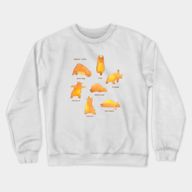 Bearly Yoga Crewneck Sweatshirt by AlisonKolesar